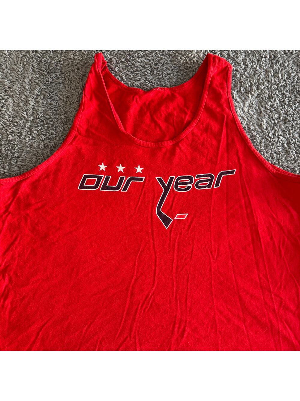 Antigua NHL Washington Capitals Sleeveless "Our Year" Logo Cotton Shirt Men's L